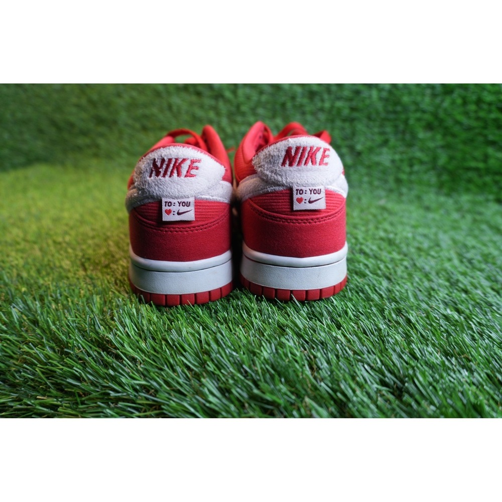 Nike Dunk Low Valentines Day 2024 Red Corduroy Heart Sneakers (6.5 Youth) - Picture 5 of 10